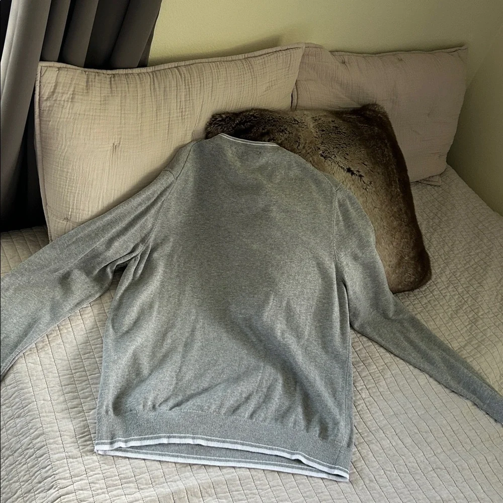Michael Kors men’s gray 100% cotton classic crew neck sweater large​